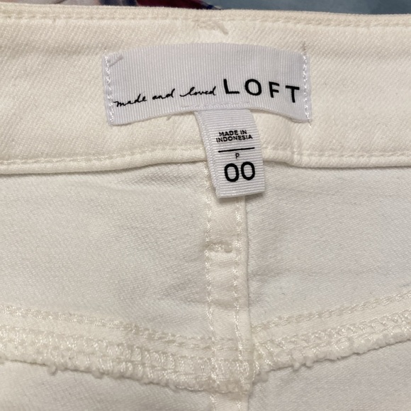 LOFT White jean skirt - Picture 3 of 4